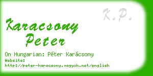 karacsony peter business card