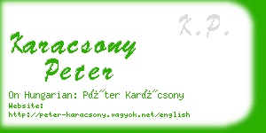 karacsony peter business card